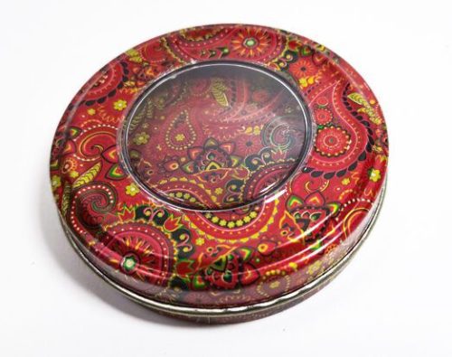 Saffron metal can